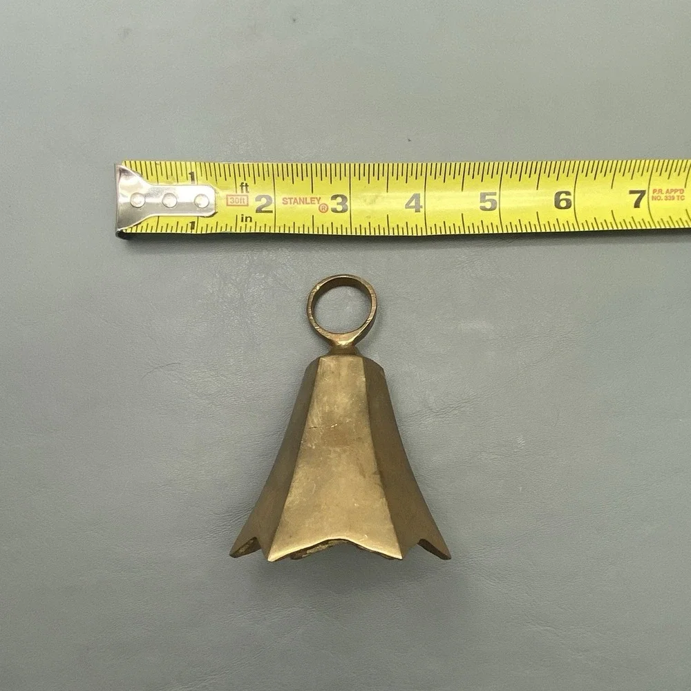 Vintage Solid Brass Star Base Bell Made In India 4.5